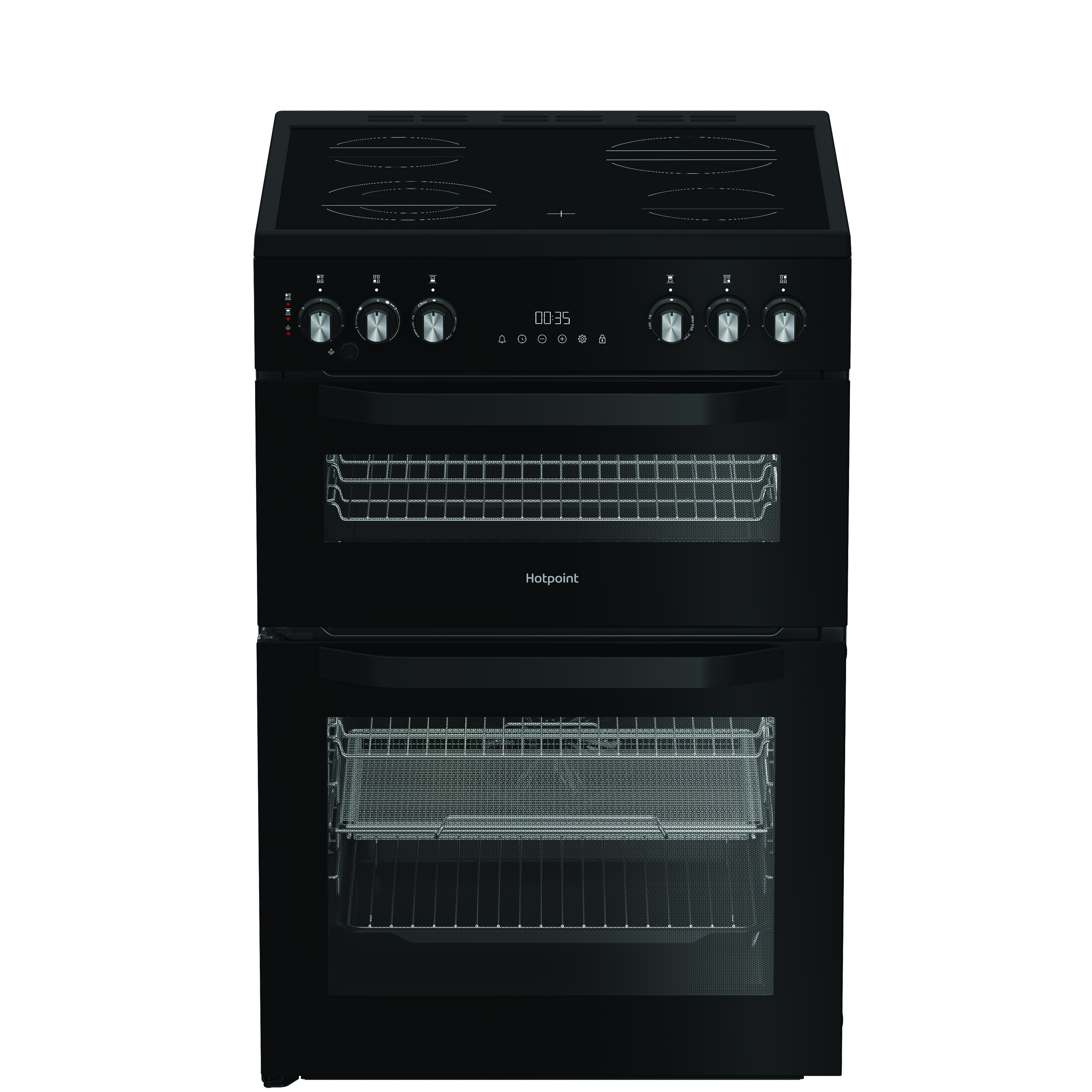 Hotpoint HDE6VDCASB1 Double Cooker in Black
