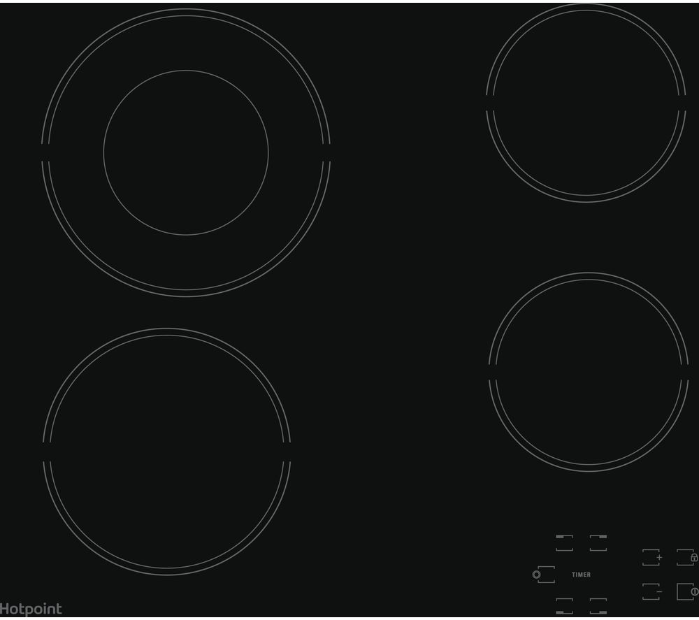 Hotpoint HR612CH 60cm ceramic hob in black