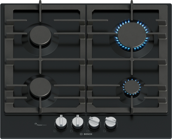 Bosch PCP6A6I90 60cm Gas Hob in Black