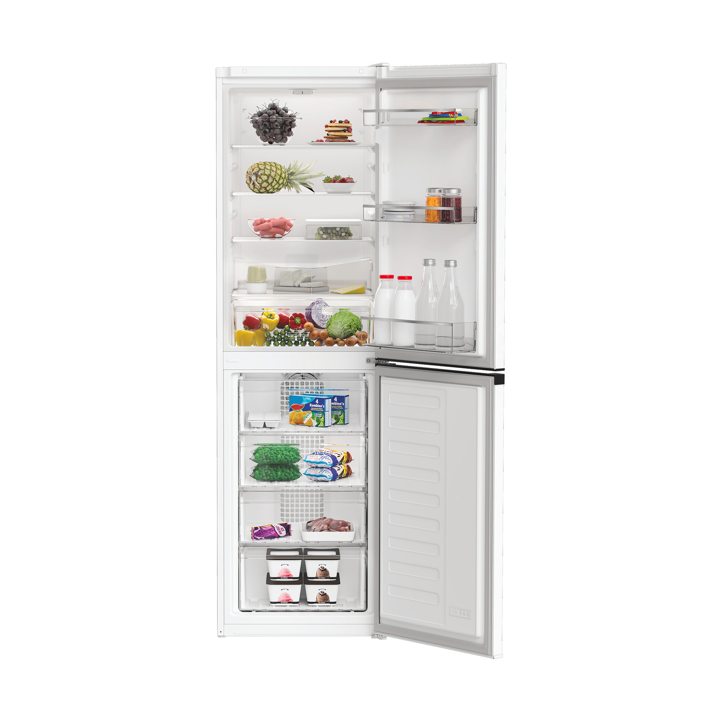 Hotpoint HPKH1261W4UK Frost free Fridge freezer in White