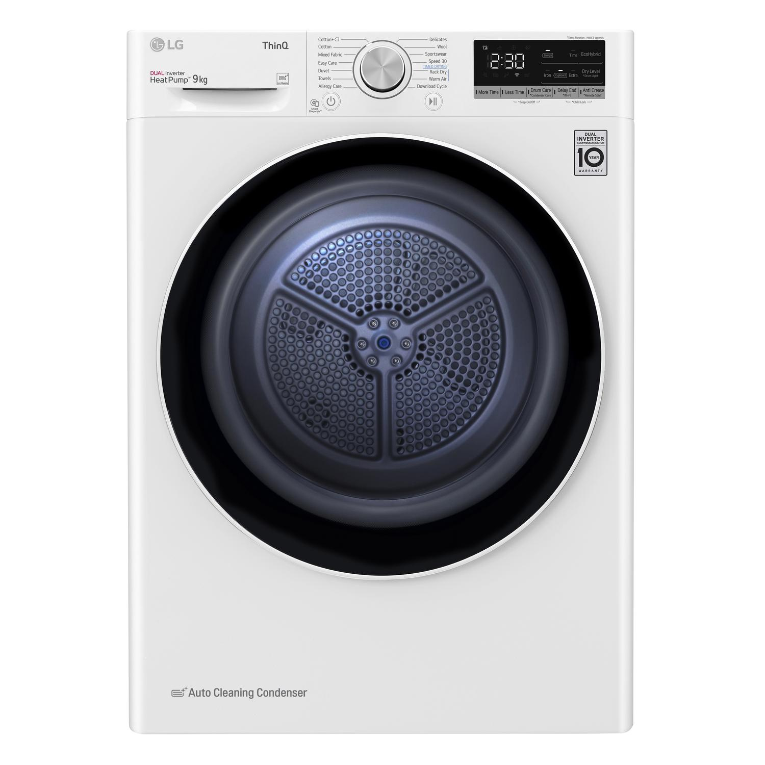 LG FDV709W 9kg Heat Pump dryer in White