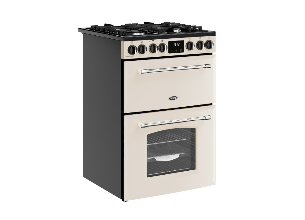 Belling Farmhouse 60cm Dual Fuel Cooker in Cream