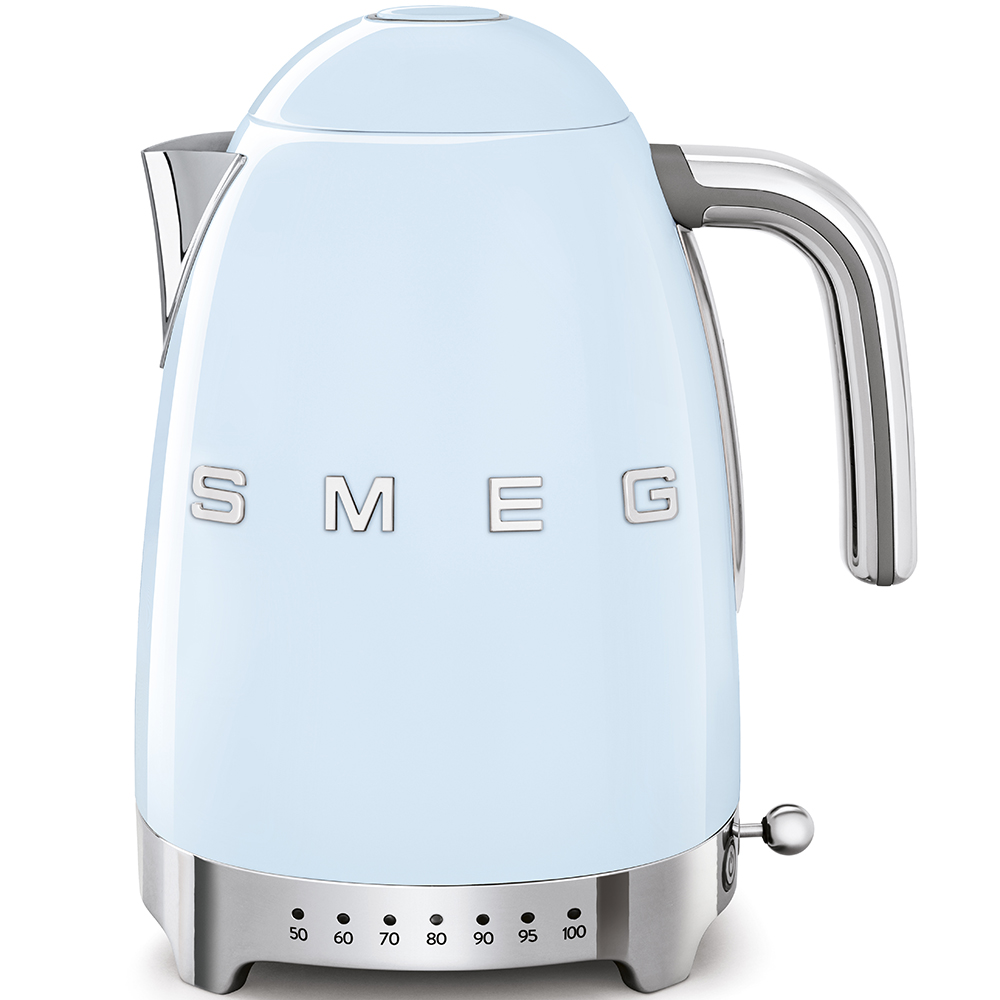 Smeg KLF04PGUK  retro style kettle in Pastel Blue