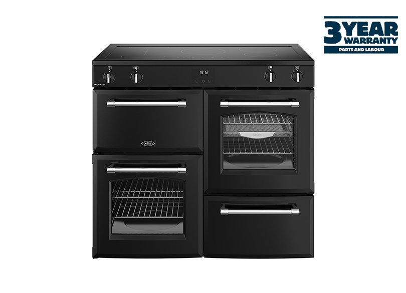 Belling Farmhouse 100Ei 100cm Electric Range Cooker in Black