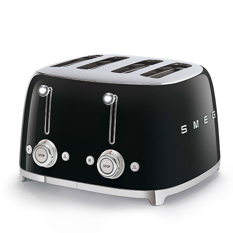 Smeg TSF03BLUK 4 slice retro style toaster in Black