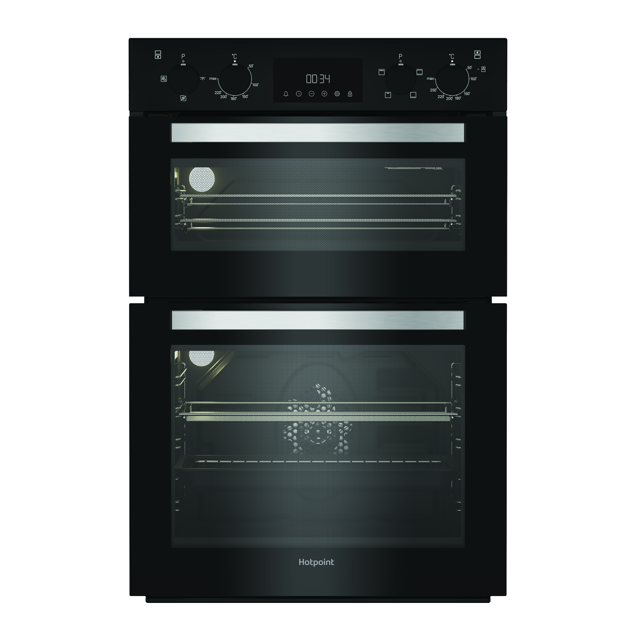 Hotpoint DIH10DB Built in Black double oven