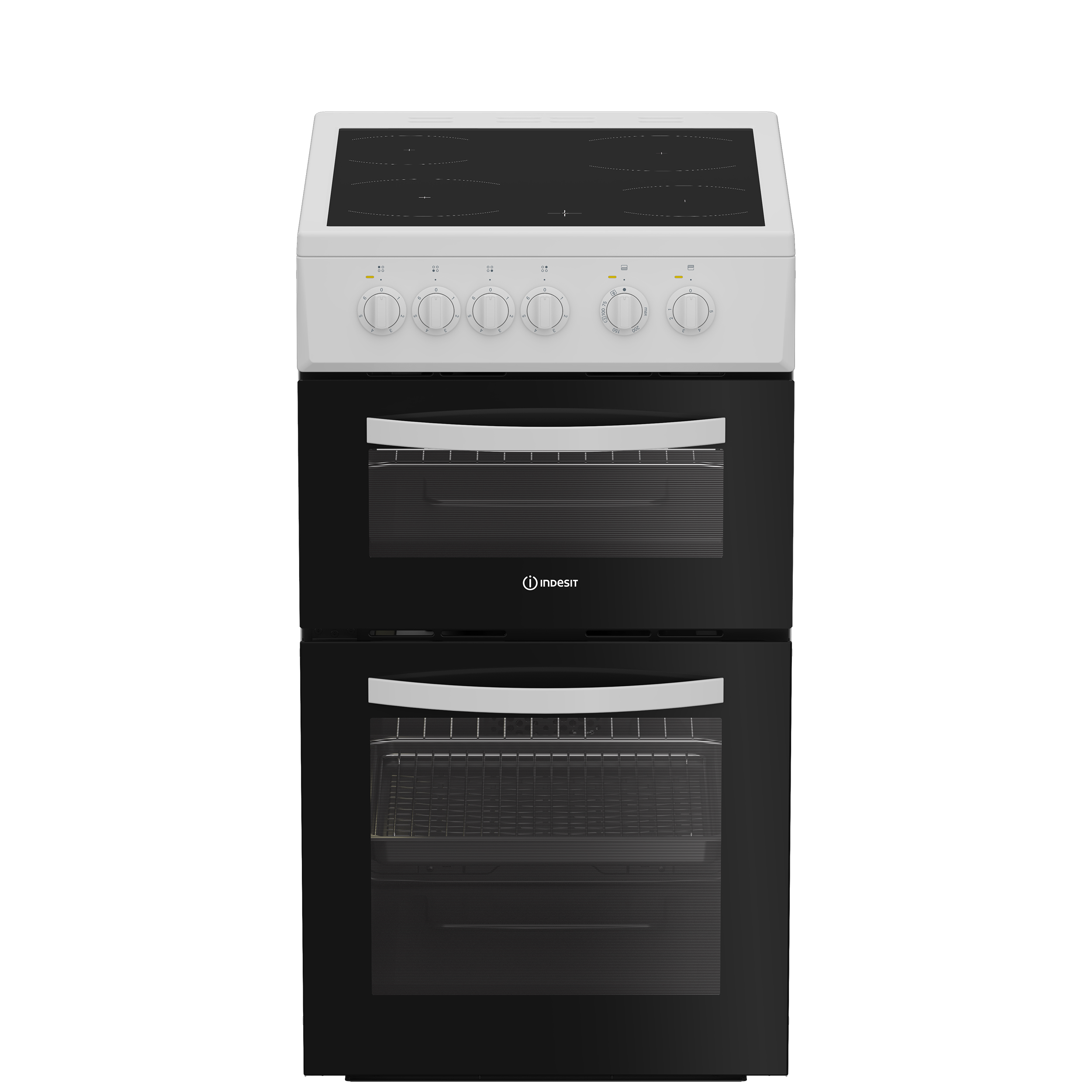 Indesit ITE5VMW 50cm Twin Cavity Electric Cooker