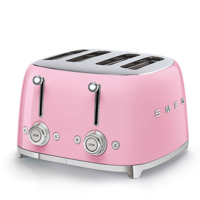 Smeg TSF03PKUK 4 slice retro style toaster in Pink (Ex-Display)