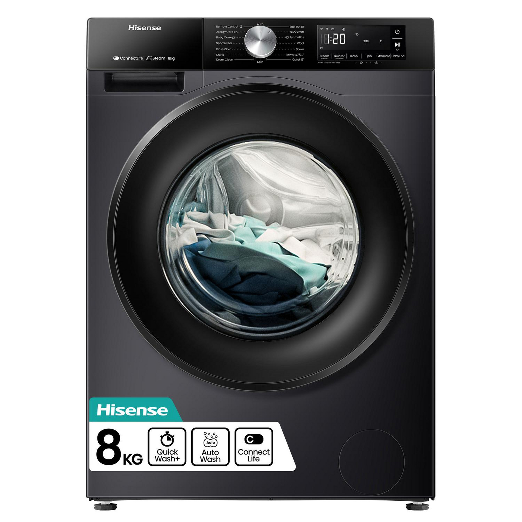 Hisense WF3S8043BB3 8kg Washing Machine