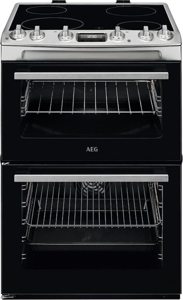 Aeg CCX6530ACM 60cm Double Electric Cooker in Black