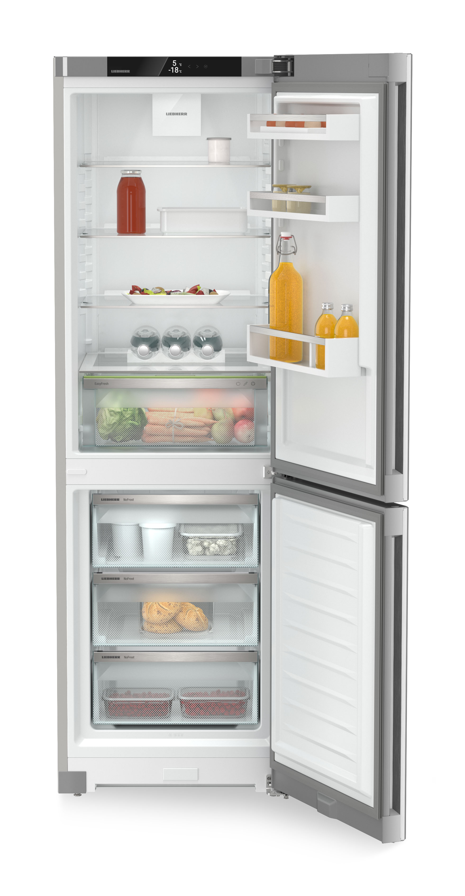 Liebherr CNSFD5203 60/40 Steel Look Fridge Freezer