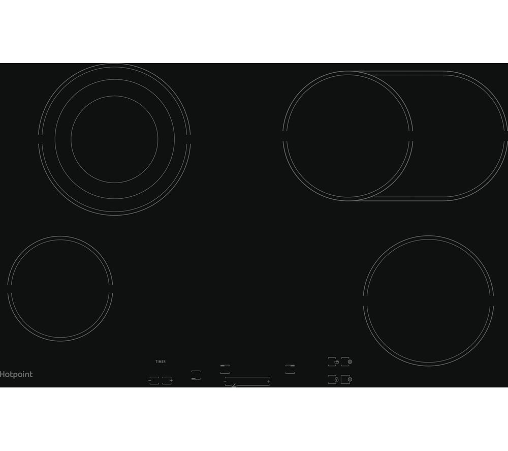 Hotpoint HR724BH 77cm Ceramic hob in Black