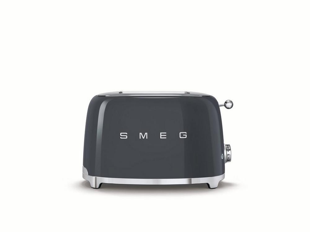 Smeg TSF01GRUK 2 slice retro style toaster in Slate Grey