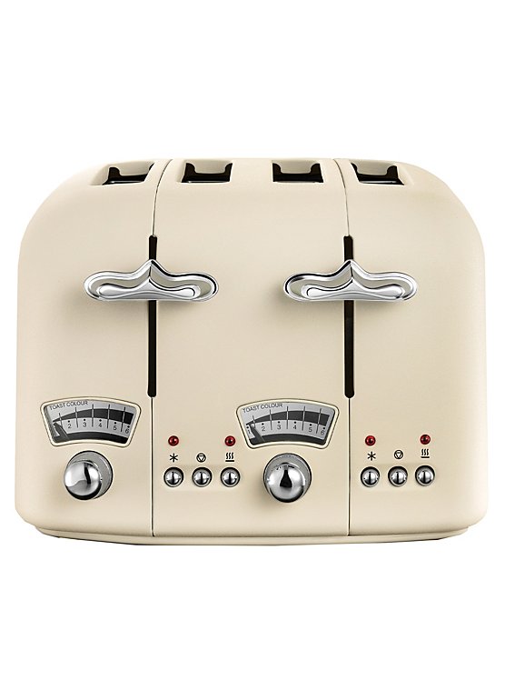 Delonghi Argento 4 slice toaster in Beige