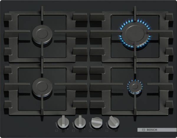 Bosch PNP6B6K40 60cm Gas Hob in Black