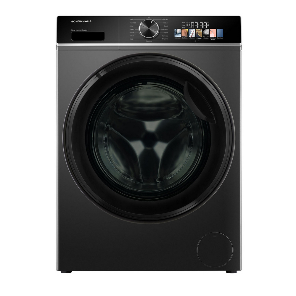 Schönhaus TDSHF018A3G 8kg Heat Pump Dryer in Graphite