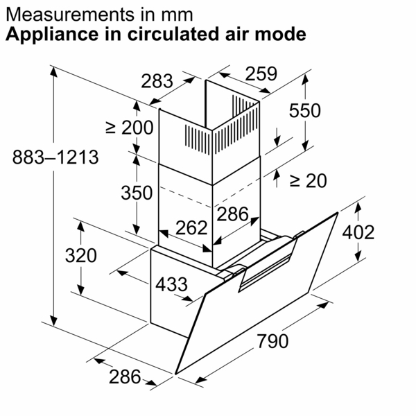 21264399_Inclined_2___80cm___Recirculation_with_chimney_perspective_en-GB - Image 3