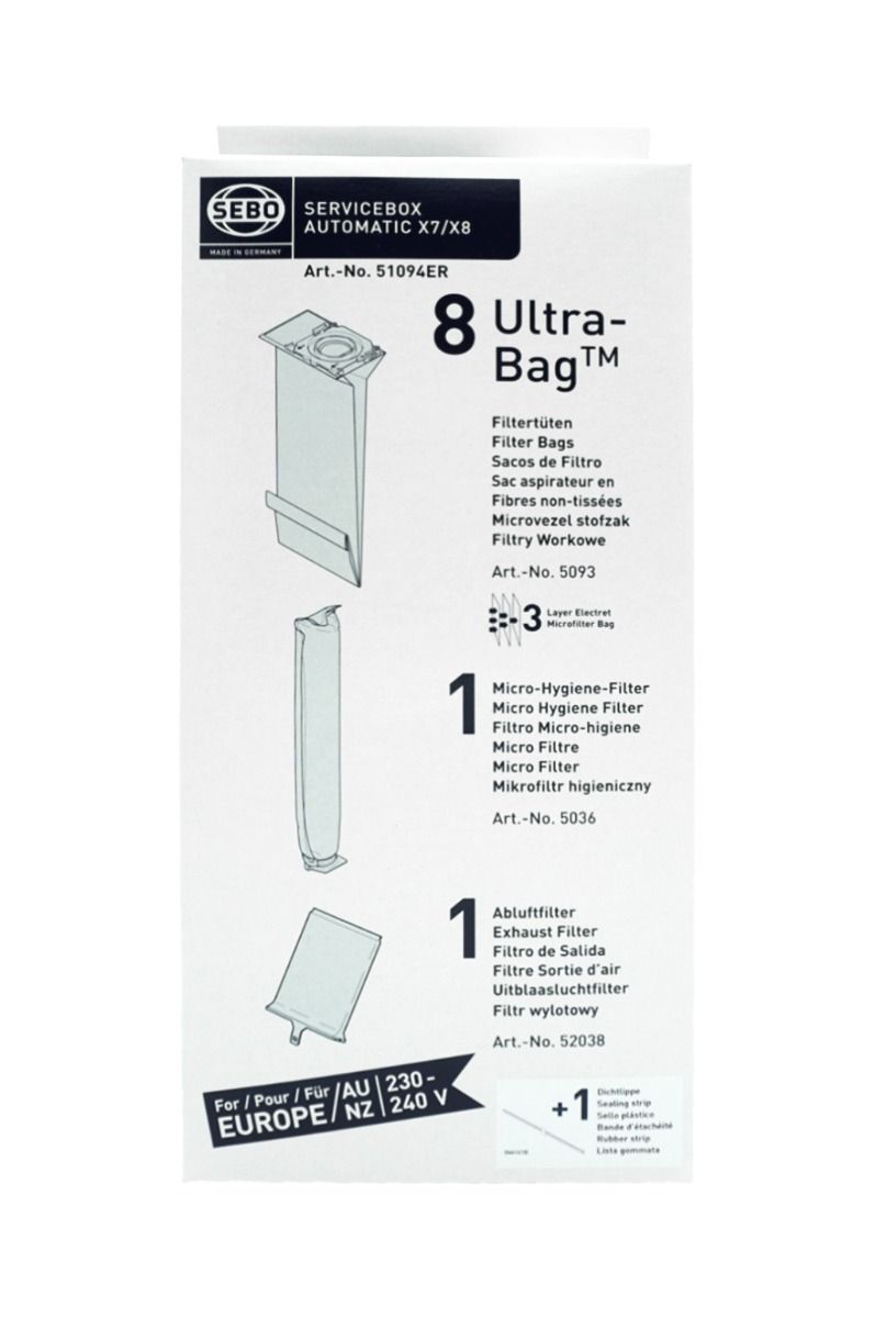 Sebo 51094ER Vacuum Service box