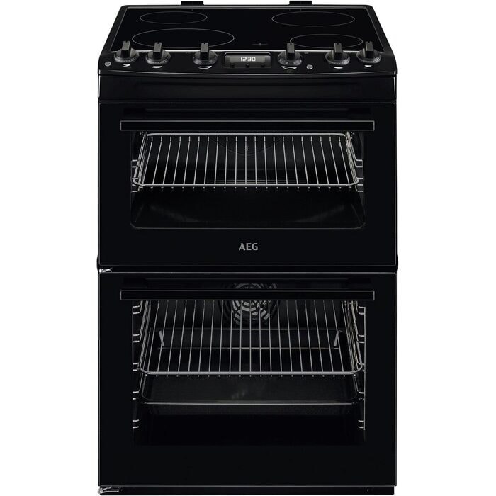 Aeg CCX6501ACB 60cm Double Electric Cooker in Black