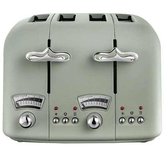 Delonghi Argento 4 slice toaster in Green