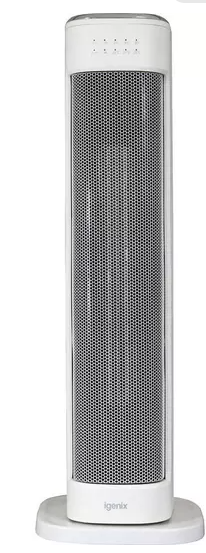Igenix IGHT020DW 60cm Ceramic Tower Heater in White