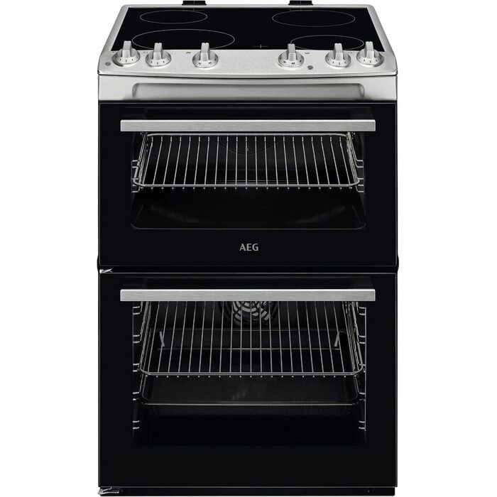 Aeg CCX6501ACW 60cm Double Electric Cooker in Stainless Steel