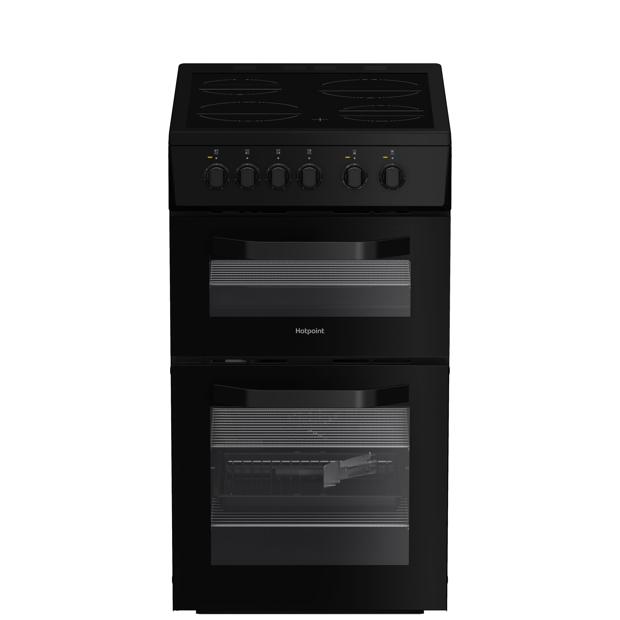 Hotpoint HTE5VCB 50cm Twin Cavity Electric Cooker