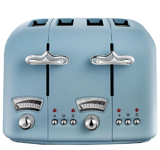 Delonghi Argento 4 slice toaster in Blue