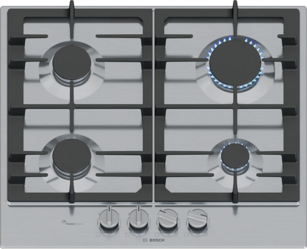 Bosch PCP6A5I90 60cm Gas Hob in Stainless Steel