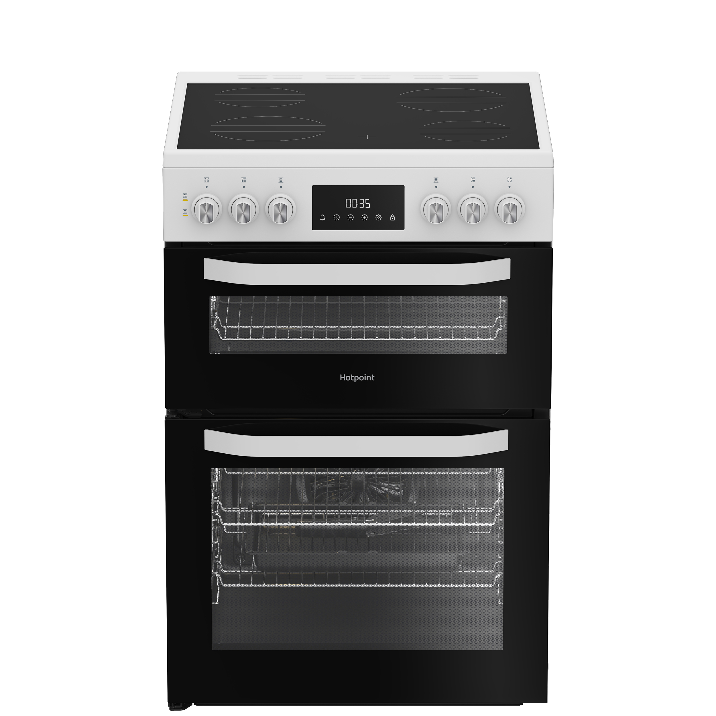 Hotpoint HDE6VDW Double Cooker in White