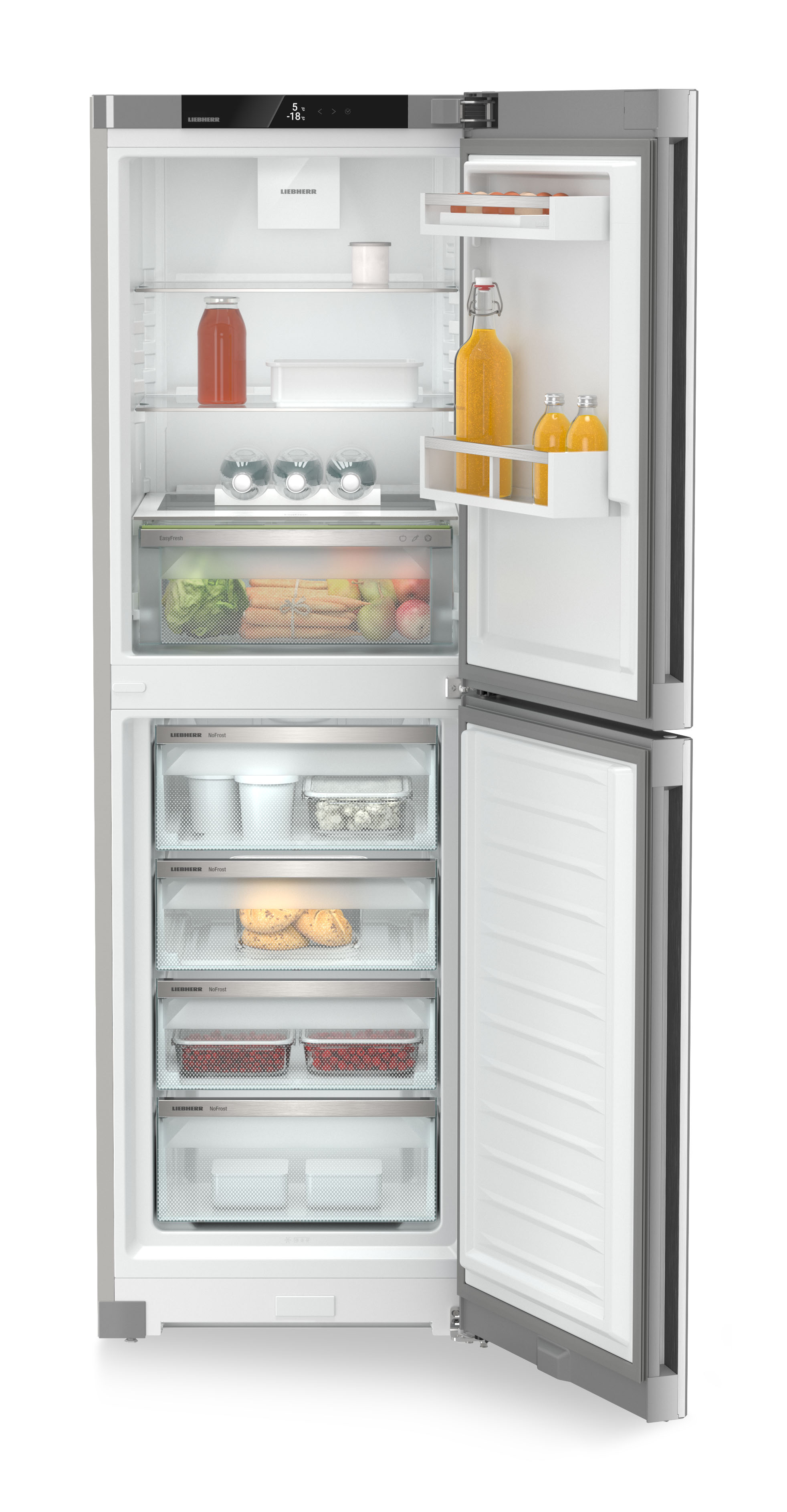 Liebherr CNSFD5204 50/50 Steel Look Fridge Freezer