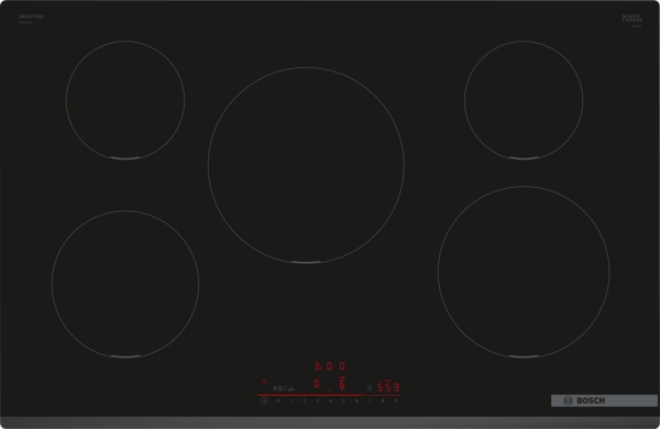 Bosch PIV831HB1E 80cm Induction Hob in Black Glass