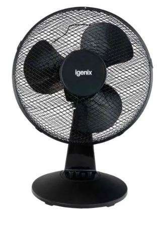 Igenix DF1210  12" Desk cooling fan in Black