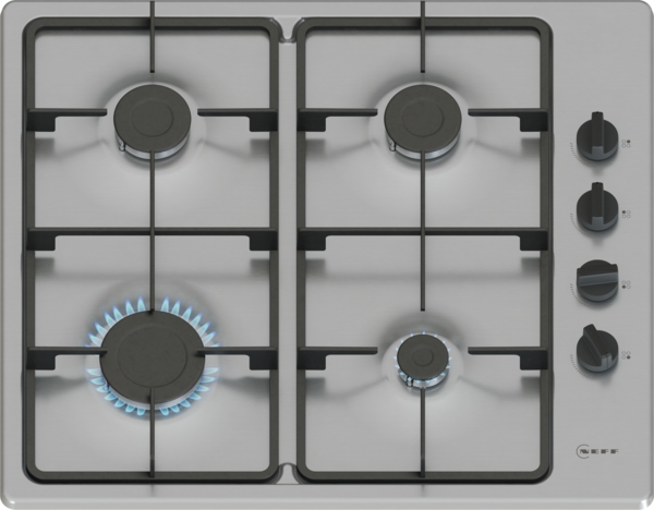 Neff T26BKP6N0 60cm Gas hob in Stainless Steel